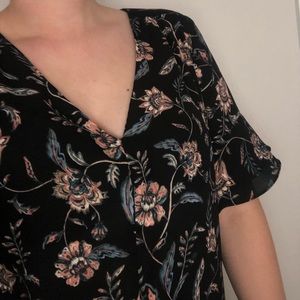 Short Sleeve Floral Blouse